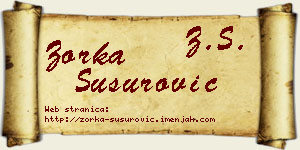 Zorka Susurović vizit kartica